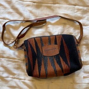 Pendleton Black and Brown Crossbody Bag